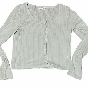 Pink Rose Sage Green Button-Down Shirt